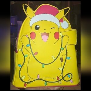 Brand New! Loungefly Pokemon Christmas Light-up Pikachu Mini Backpack